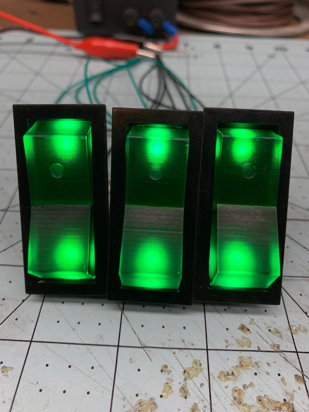 Translucent Green Large Rocker Switch With Leds *LIMITED RUN* - Etsy