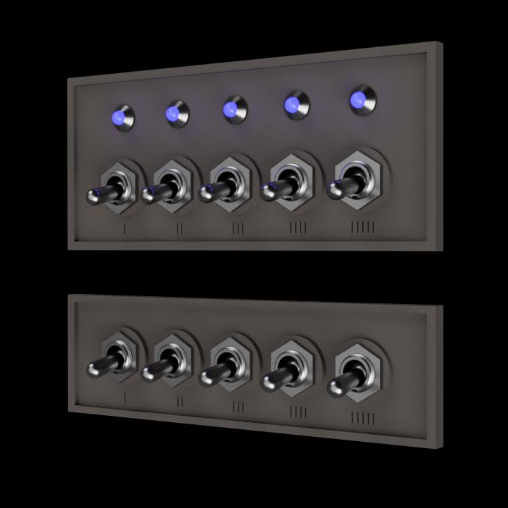 Led Toggle Switch Dashboard Panel DXF-SVG-STL 3D Print File - Etsy