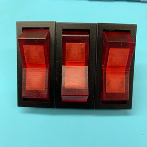 3 PACK Large RED on BLACK Star Wars Inspired Rocker Switch With 2 Leds ...