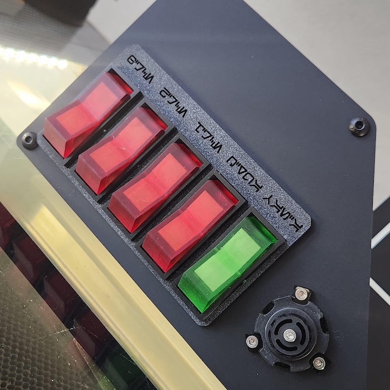 Large Red Rocker Switch With 2 Leds - Above Mount - Etsy