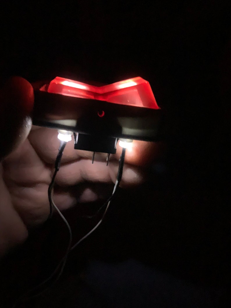 Toggle Switch Rocker Seperate Red Led Large Red Rocker Switch With 2 Leds - Above Mount - Etsy
