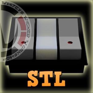 Tie Fighter Pilot Wippschalter 4 Versionen STL 3d Print File - 3 Slot