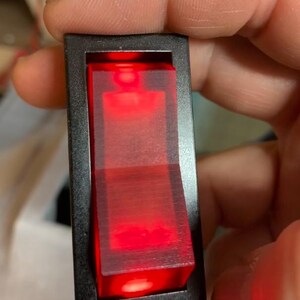 3 PACK Large RED on BLACK Star Wars Inspired Rocker Switch With 2 Leds ...