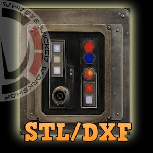 Star Wars Galaxy's Edge Door Controller / Indicator Panel - DXF - STL 3D Print Files
