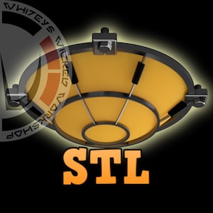 Fallout Vault 33 Ceiling Light Inspired Prop - 3D Print STL