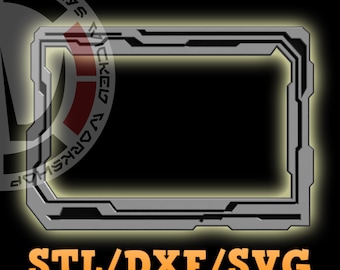 Portada de HUD de ciencia ficción 01 Archivo STL-DXF-SVG