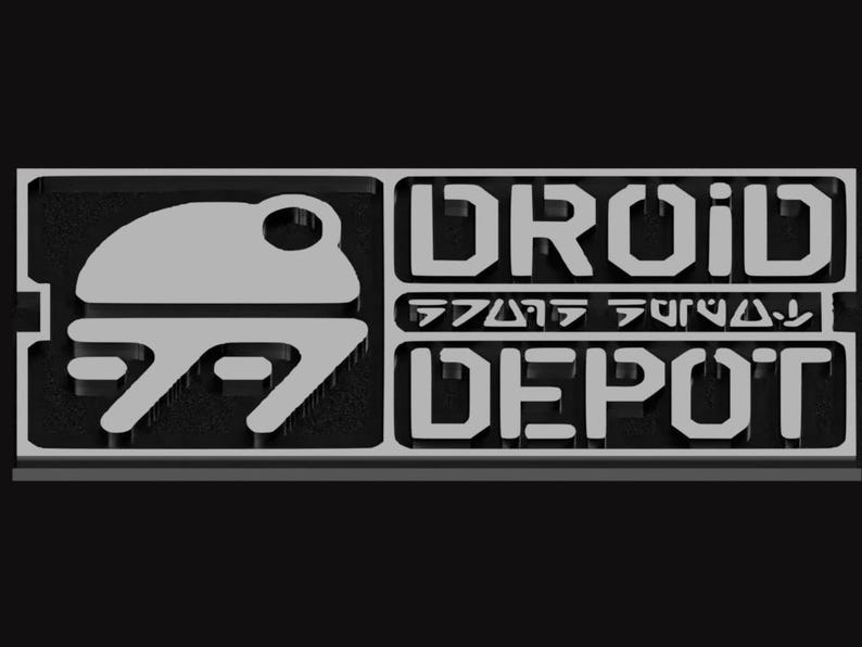 Droid Depot Sign Prop STL SVG DXF Files Inspired by Galaxy's Edge Star ...