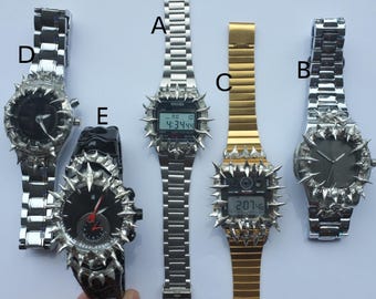 Handmade Spiked Unisex Watch, Spiky Men's Watch