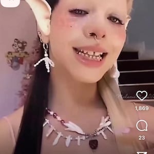 handmade freshwater Baroque pearls with strawberry necklace,melanie Martinez,custom jewelry.layerd necklace.fairycore.