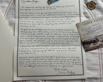 Letter from your favorite fictional character