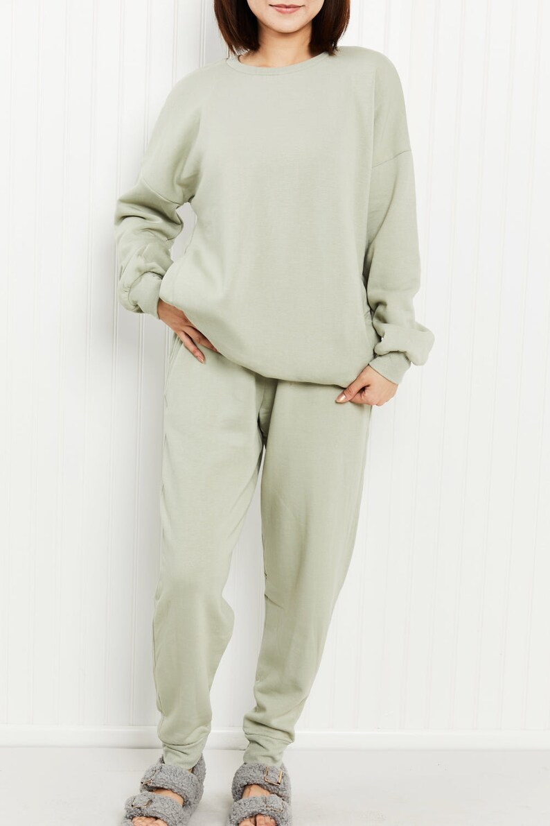 Zenana Full Size Dropped Shoulder Loungewear Set With Pockets - Etsy