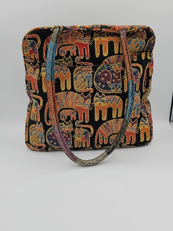 RARE Laurel Burch Tapestry Purse, Laurel Burch cat