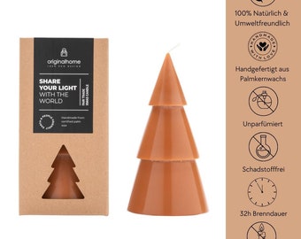 Vela grande para árbol de Navidad, ecológica, antigoteo, hecha a mano, regalo para decoración de mesa navideña.