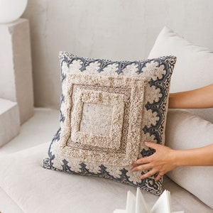 Throw Pillow for Couch 50 x 50 cm Sofa Cushion Decorative Cushion Sofa Pillow Boho Handmade Gift | Lata