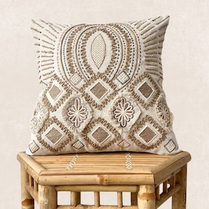 Boho Deco Pillow cover Handmade Knot Cushion Living Room Throw Pillow Gift | Orion