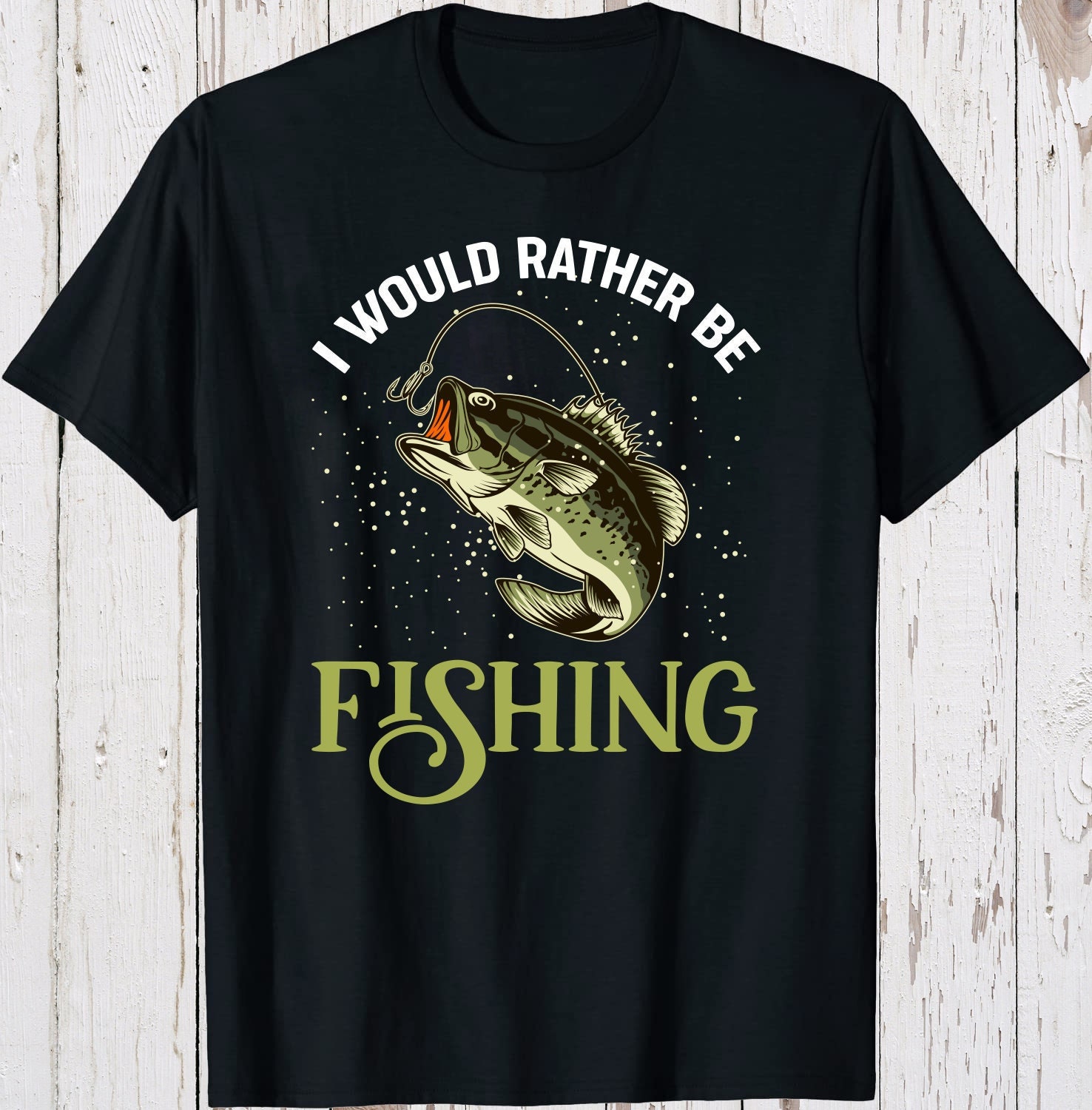 I Would Rather Be Fishing, Unisex Softstyle T-shirt, Fishing Shirt