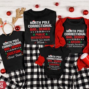 Custom North Pole Correctional Shirt: Family Matching Christmas Tee