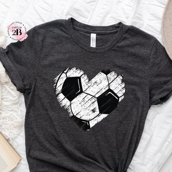 Distressed Soccer Heart Shirt, Soccer Mom Shirt, Soccer Shirt, Soccer Ball Shirt, Game Day Shirt, Basketball Shirt, Football Shirt, Dad Tee