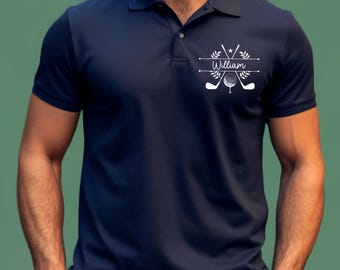 Custom Name Golf Polo Shirt: Personalized Text & Logo Tee, Golf Team Outfit