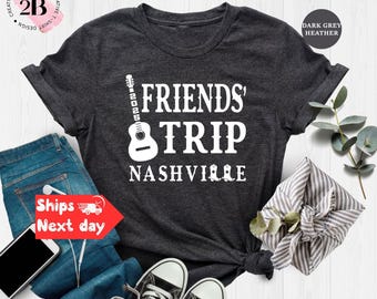 Nashville Friends Trip Shirt: Western Guitar & Boots Tee