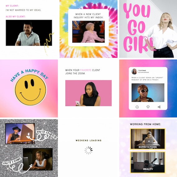 GIF LOVERS: Fully CUSTOMIZABLE Canva Gif Templates for 