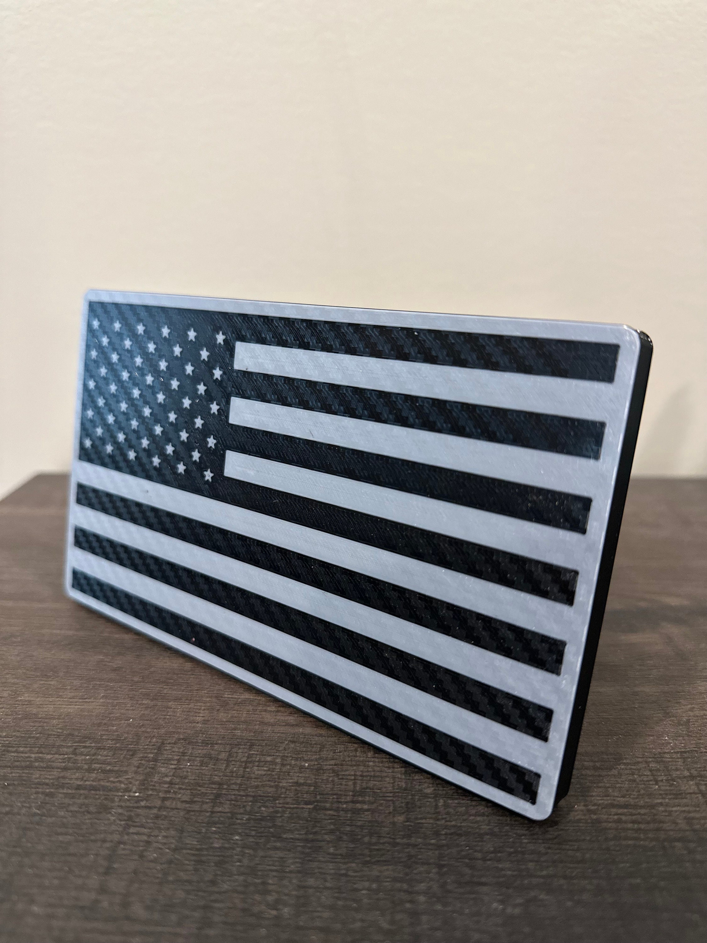 Patriotic Trailer Hitch Cover - American Flag Design