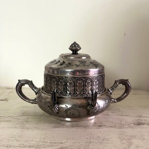 Super fabulous and ornate Victorian silver plated butter dish