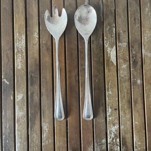 sweet set of silver plated Italian serving spoons