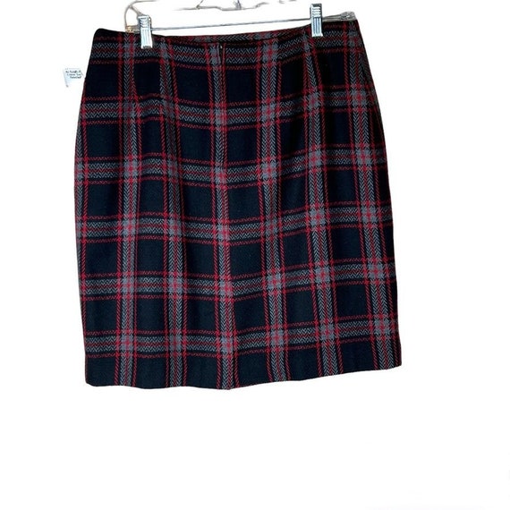 Vintage NWT Wool Blend Plaid Pencil Skirt Size 16… - image 2