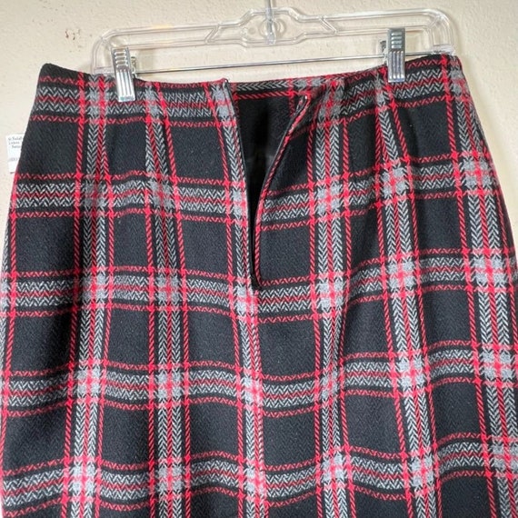 Vintage NWT Wool Blend Plaid Pencil Skirt Size 16… - image 6