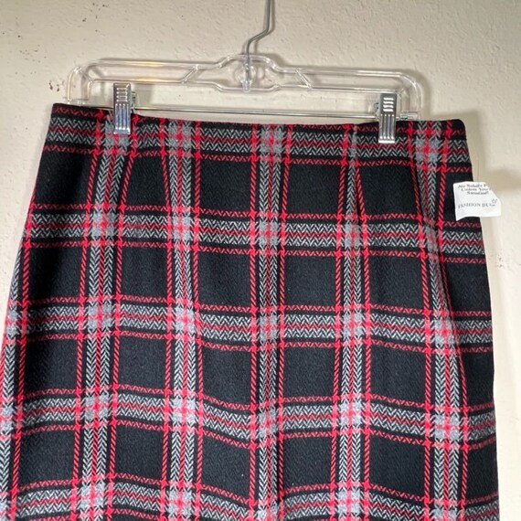 Vintage NWT Wool Blend Plaid Pencil Skirt Size 16… - image 5