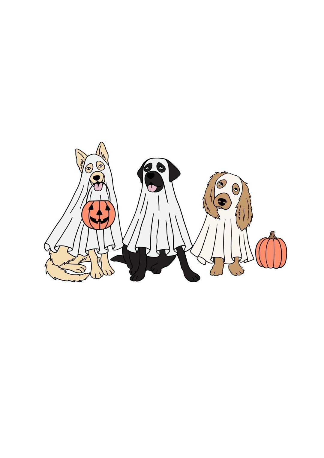 Ghost Dog Party Halloween PNG Download - Etsy