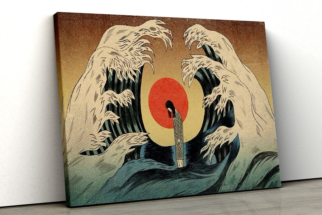 Japanese Framed Art Vintage Japanese Poster Wall Art Home Etsy