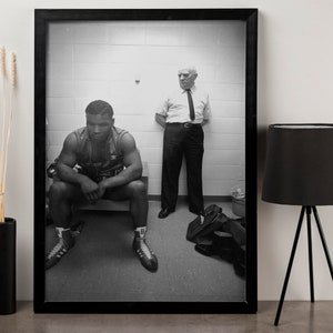 Mike Tyson Poster Boxing Black and White Wall Art Home Decor Hand Made Canvas Print , Sport Canvas Wall Art , Sport Framed 397