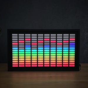 10 band spectrum analyzer, sound reactive, music visualizer