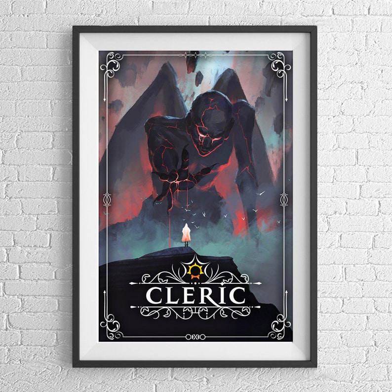 Cleric Poster 24 X 36 Celebrating RPG and D&D Like Games Etsy