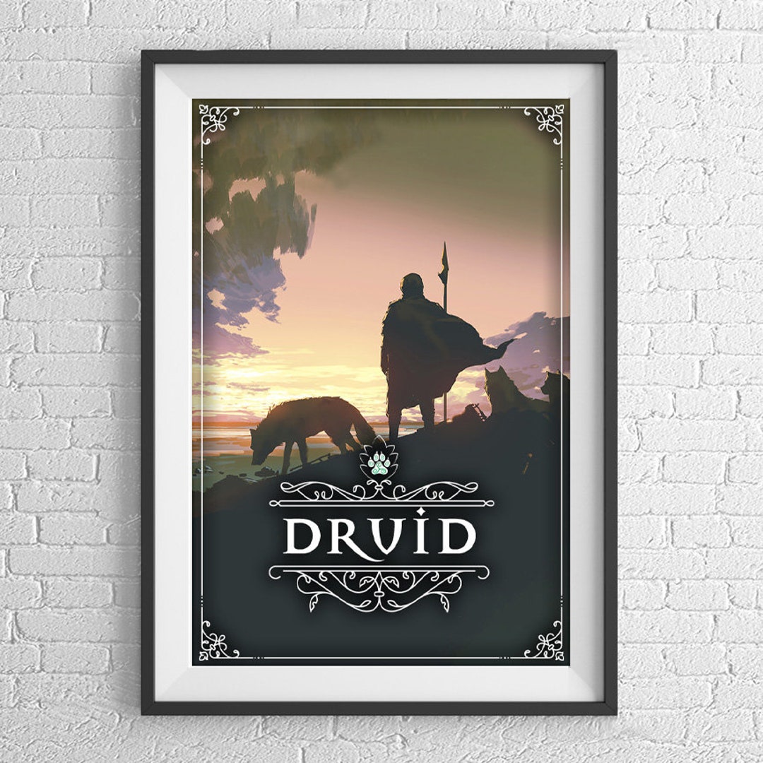 Druid Poster 24 X 36 Celebrating RPG and D&D Like Games Etsy
