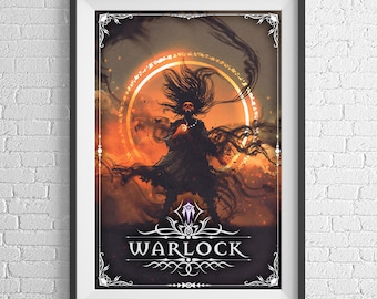 Warlock Poster 24 x 36 ter ere van RPG en D&D-achtige games