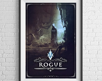 Rogue Poster 24 x 36 ter ere van RPG en D&D-achtige games