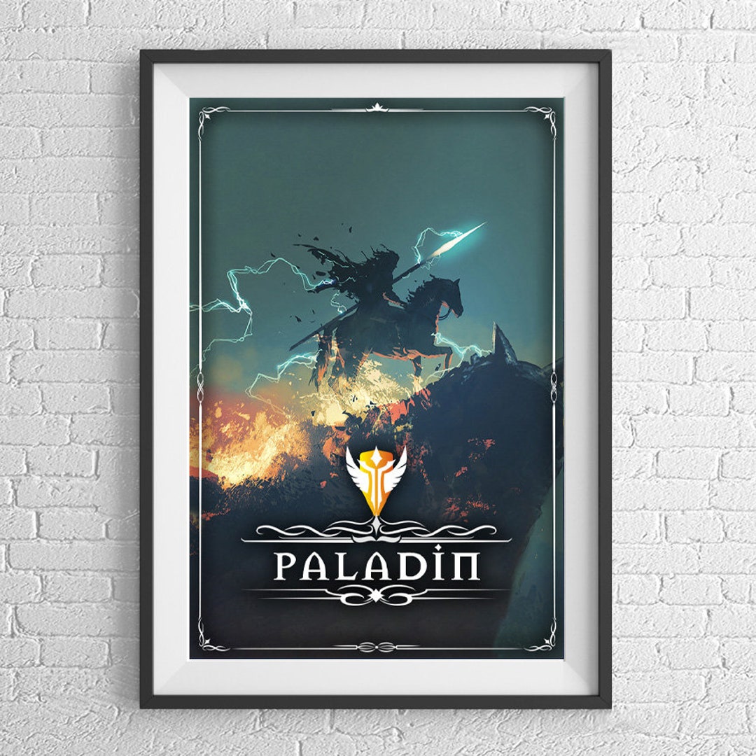 Paladin Poster 24 X 36 Celebrating RPG and D&D Like Games Etsy