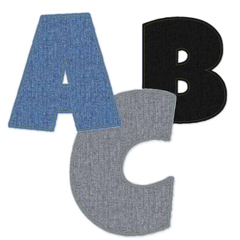 Jeans Letras Alfabeto Jeans Letras PNG Paquete 126 Archivos/ 3 Etsy