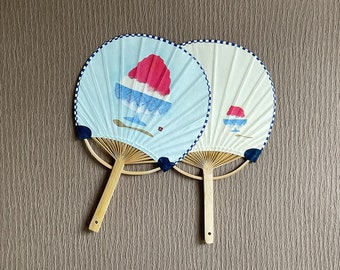 Kawaii Mini-Sommerfest Uchiwa-Fan, Kakigori-Paddel-Fan, Japanischer Handfächer, Handfächer