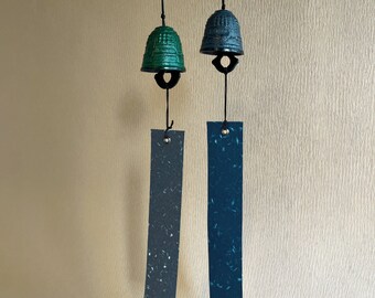 Carillons éoliens japonais en fonte, mini cloche de temple, cloche de jardin de style japonais, cloche en fourrure traditionnelle, décoration suspendue, Klangspiel