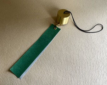 Traditional brass cylinder wind chime, Minimalistic brass hanging bell, Klangspiel, Meditation and mindfulness