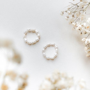 FRIA - Freshwater pearl ring / flower ring / daisy / daisy / flowers / freshwater pearl ring / pearls