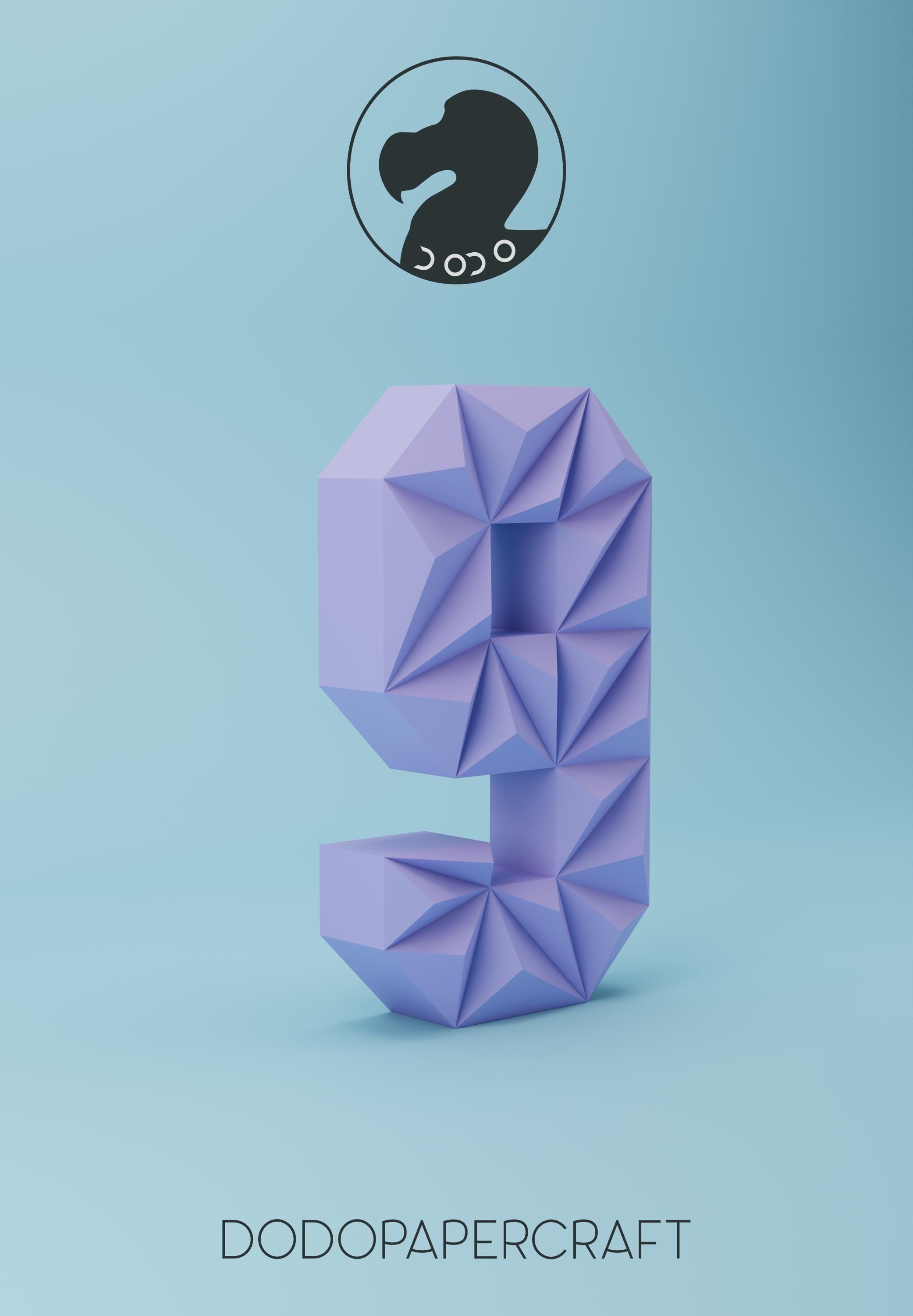Low Poly Number Papercraft: 3D Model Sculpture (PDF Template) - Etsy Canada