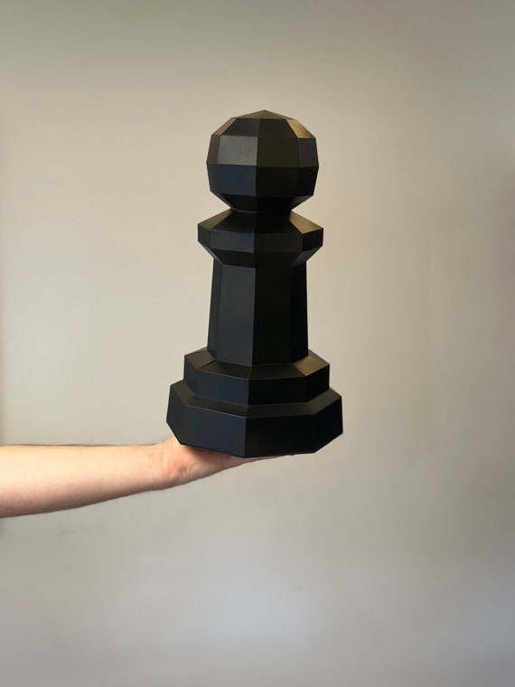 Giant Chess Piece - ROOK DIY Low Poly Paper Model Template, Paper Craf –