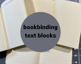 Medium Text Block | Text Block | Diary | Blank | Lined | Bookbinding | Bookbinding Supplies | Blank Notebook | Blank Sketchbook