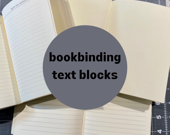 Medium Text Block | Text Block | Diary | Blank | Lined | Bookbinding ...