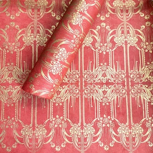 Folha de Papel Lokta - Padrão Glamour Dourado | Papel Decorativo | Colagem | Diário de Sucatas | Serigrafia | Papel Sem Árvores | Papel Feito à Mão